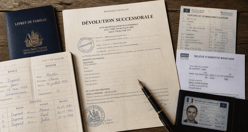 acte dévolution successorale documents officiels