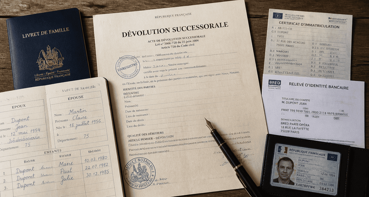 acte dévolution successorale documents officiels