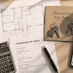 autre solution que le prêt relais, documents et clés sur bureau