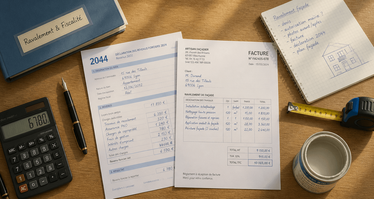 comment déclarer un ravalement de façade aux impôts