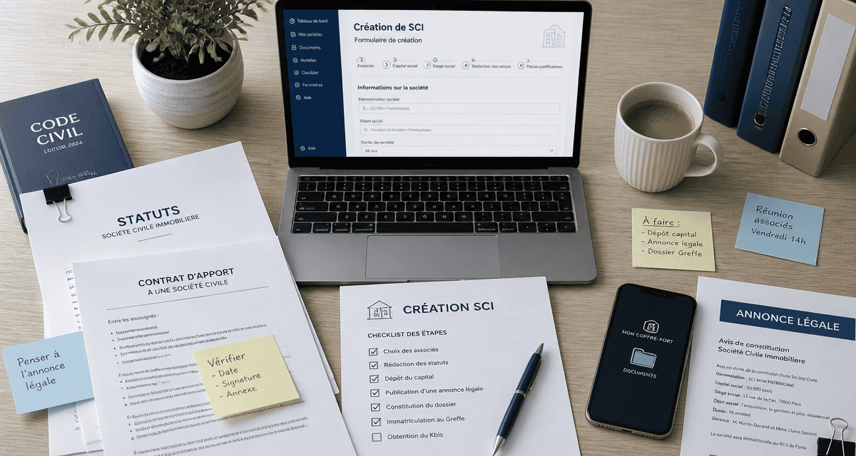 création sci en ligne documents checklist