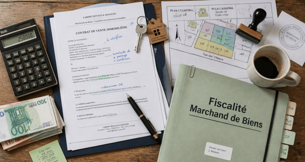 marchand de bien fiscalité bureau immobilier