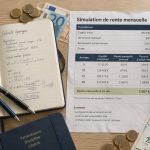 simulation placement avec rente mensuelle carnet calculs euros