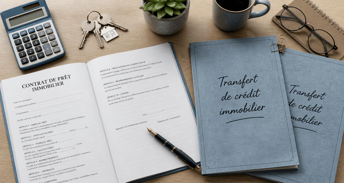transfert de crédit immobilier contrat clés calculatrice