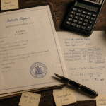 Calculer les intérêts légaux à partir d'un jugement, bureau de juriste avec outils