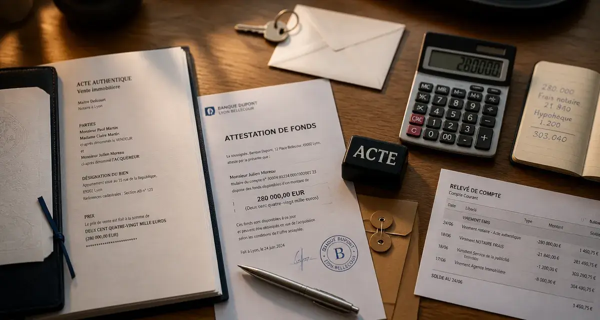Acheter comptant : documents notariaux et acte immobilier, sécurité