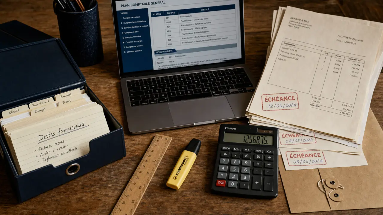 Dettes fournisseurs (compte 401) et délais de paiement