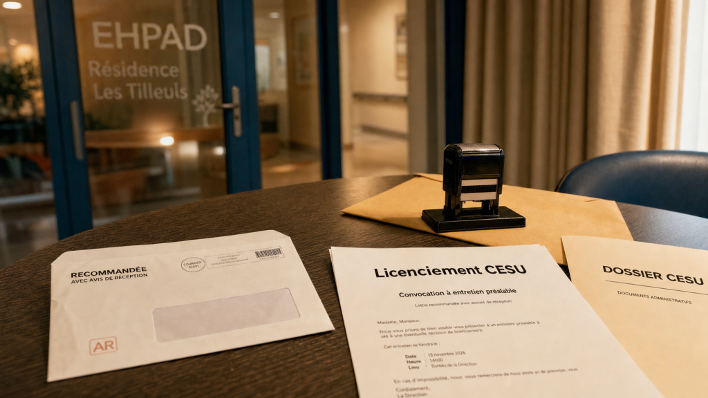 Licenciement cesu pour entrée en ehpad : lettre et préavis