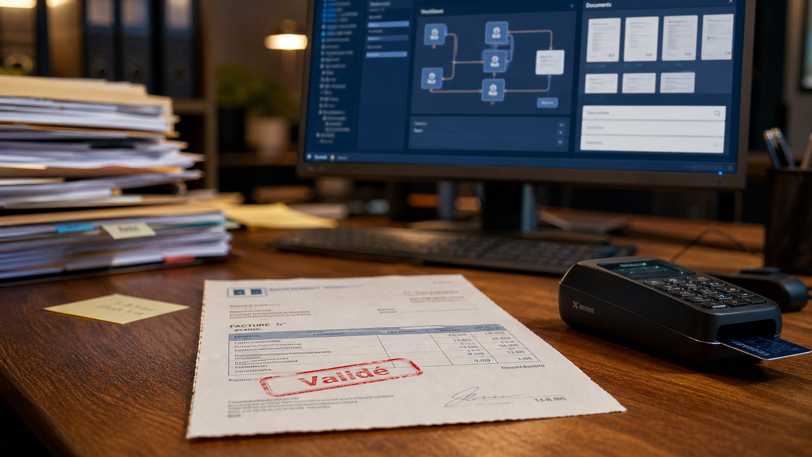 Logiciels GED : OCR cloud et workflows en action sur un écran GED