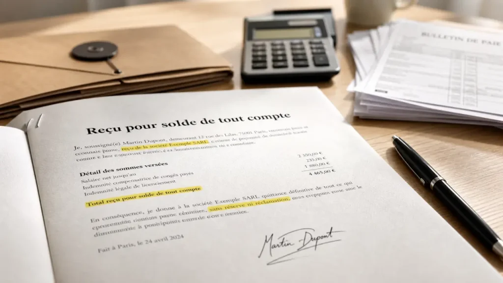 Solde de tout compte : ce qu’il doit contenir, comment le contester et le délai de 6 mois