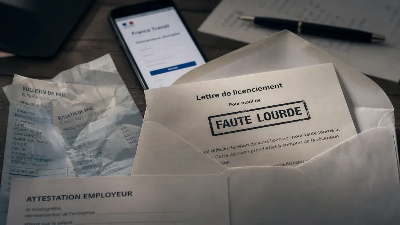 Chômage faute lourde : ARE possible France Travail