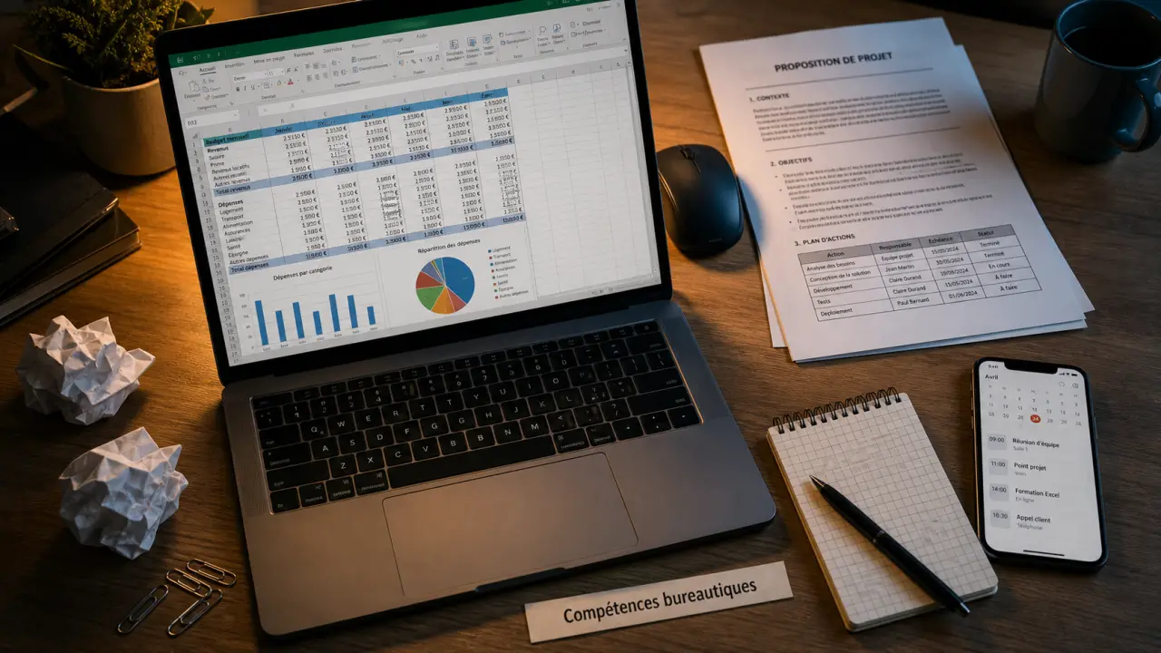 Compétence bureautique : tableur, messagerie et sécurité