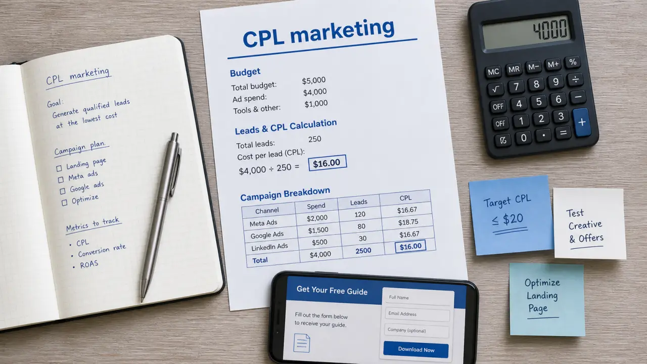 Cpl marketing : calcul, formulaire lead et signaux d’un lead trop cher