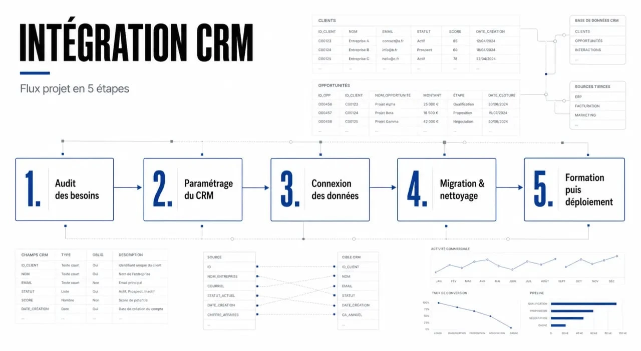 Processus d’intégration CRM avec un intégrateur crm en entreprise