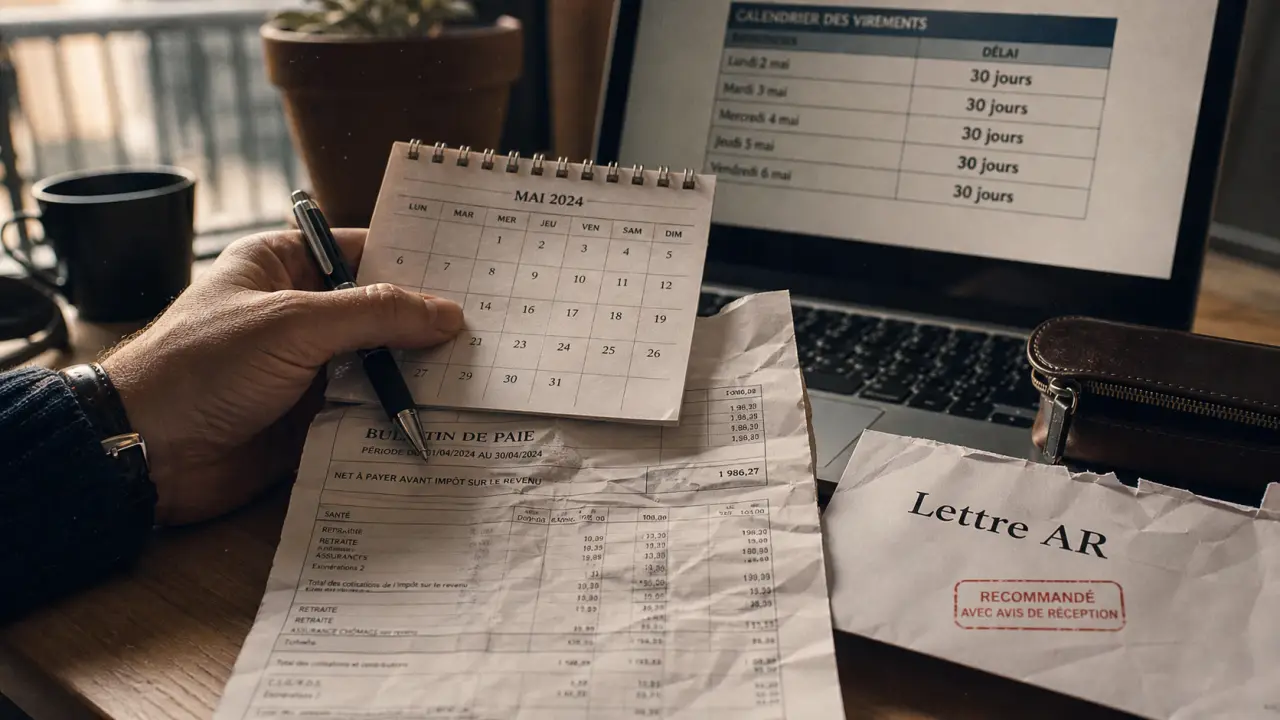 Paiement salaire date limite : 30 jours maximum