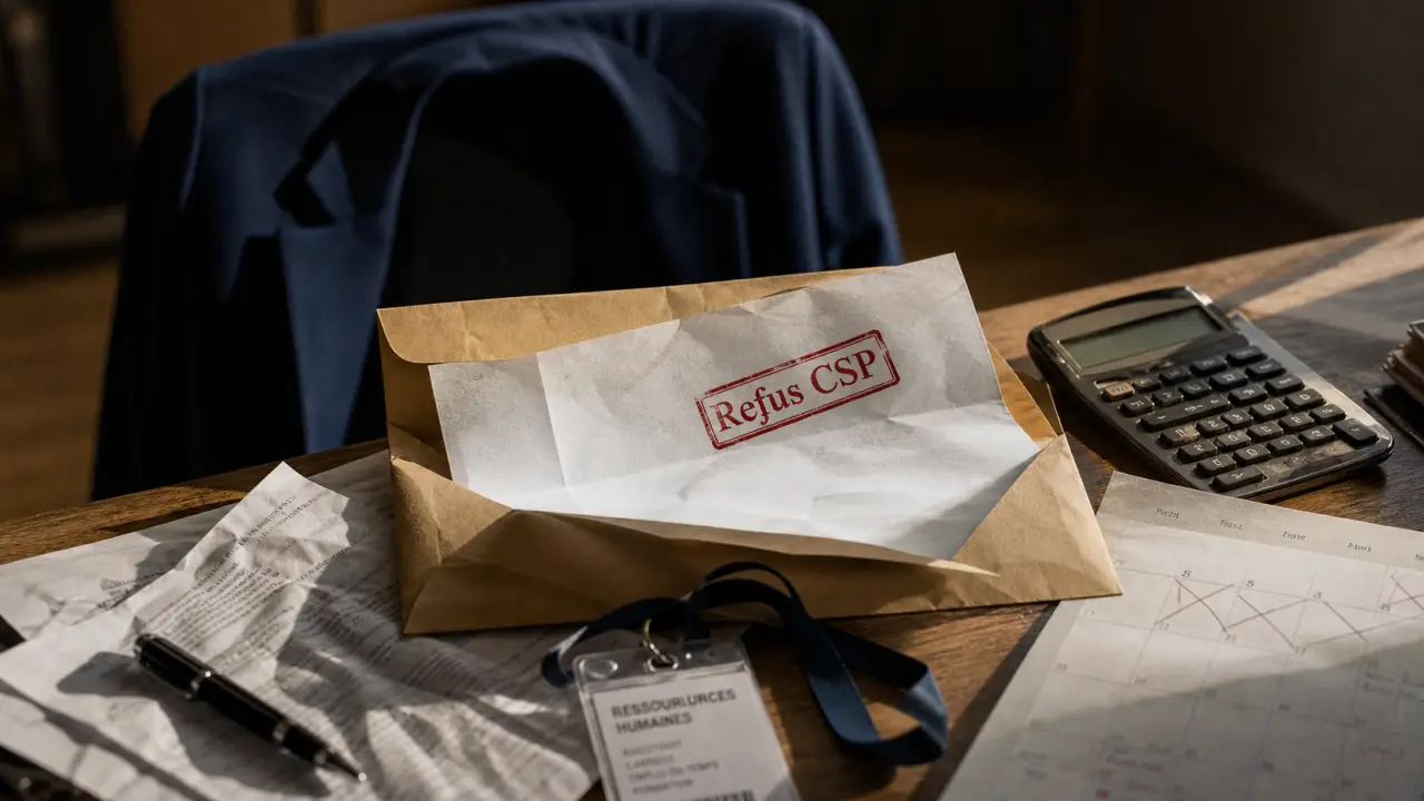 Refus csp et préavis : courrier officiel et indemnisation ou dispense