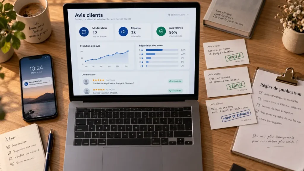 Une plateforme d’avis client fiable vérifie les retours avant de les diffuser