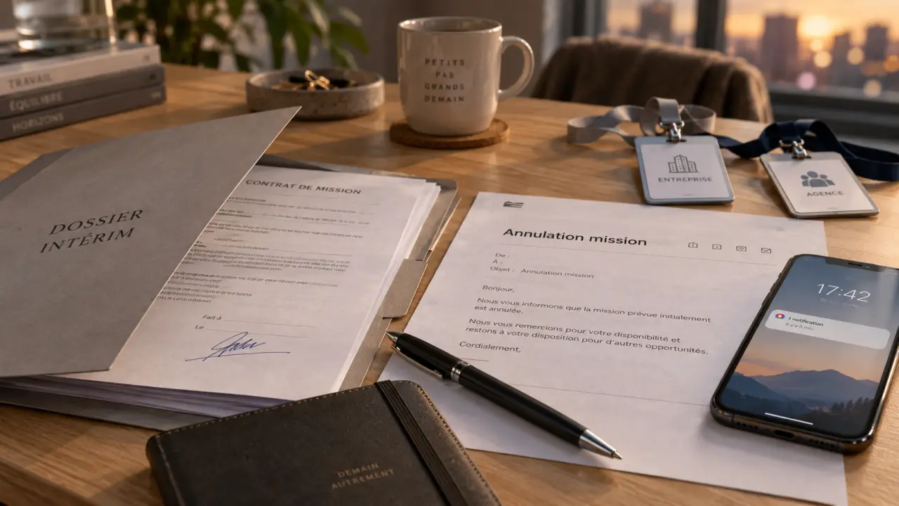 Délai annulation mission intérim : annuler vite avant le départ, rompre après signature